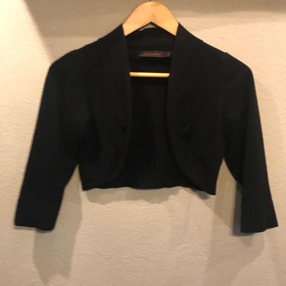 Black cropped cardigan